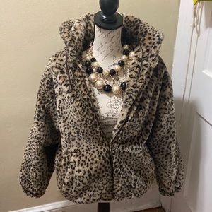 A vintage Cheetah print coat